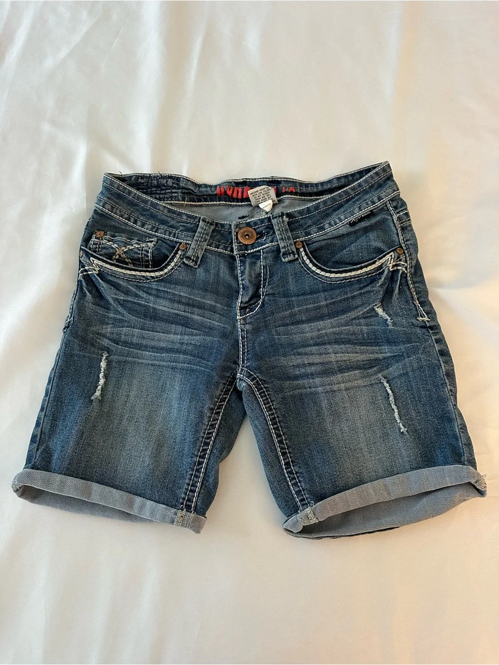 Y2K Hydraulic Denim Shorts